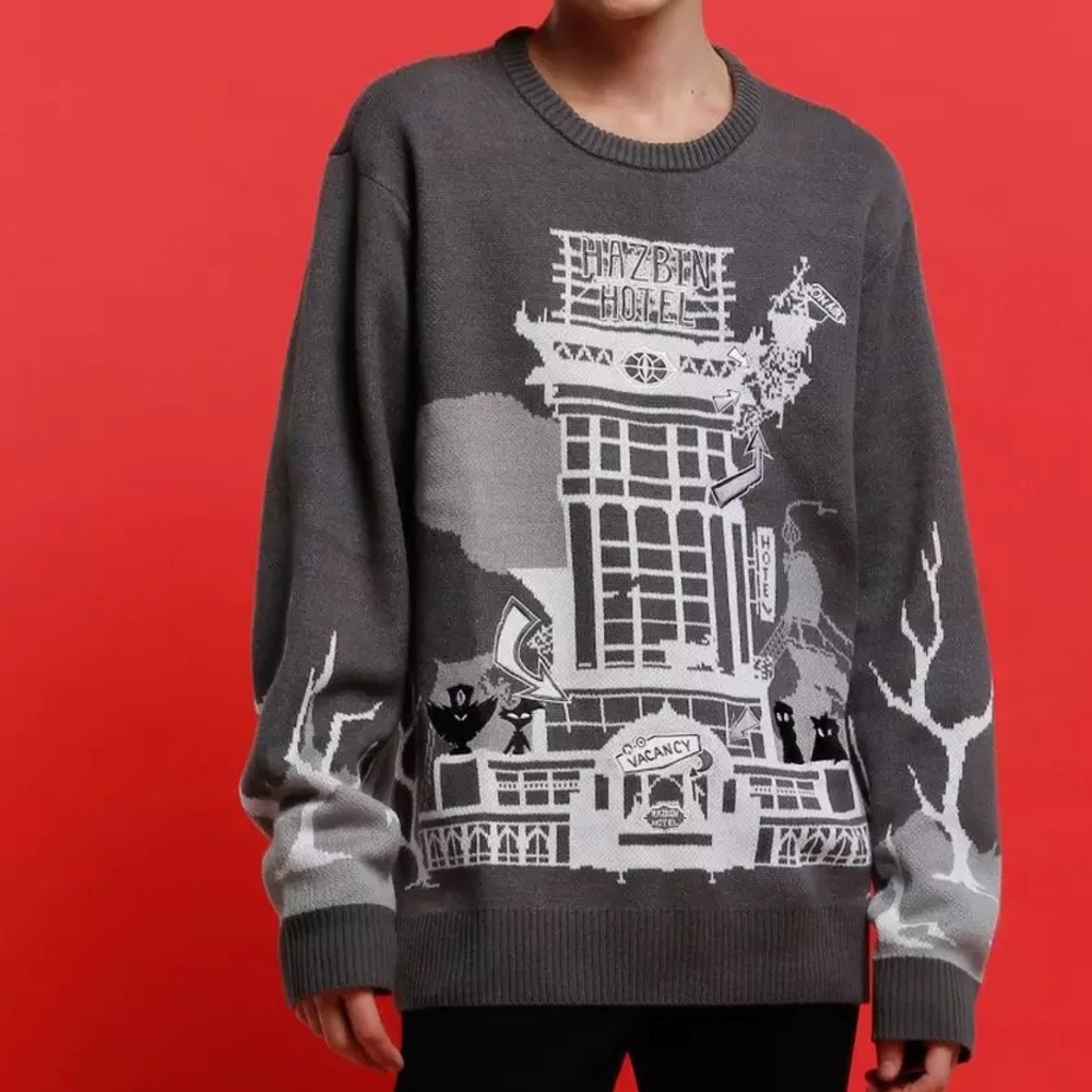 Unisex Hazbin Hotel‎ Alastor Intarsia Knit Sweater Hot Topic
